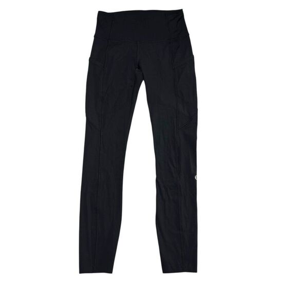 Lululemon Fast & Free 7/8 Tight II Non-Reflective Leggings 25" Inseam Black Size - Picture 1 of 6